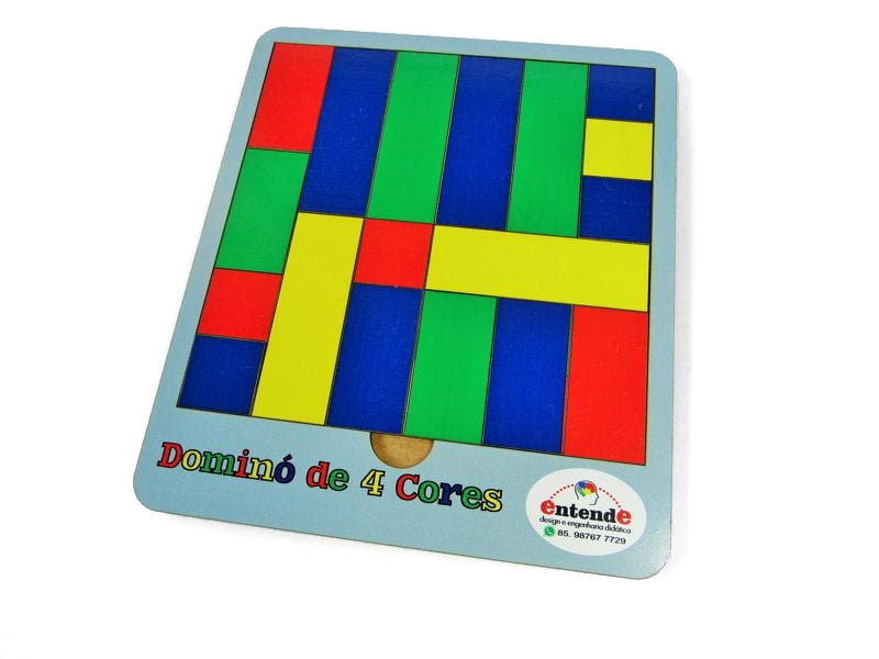 Dominó de 4 cores, Jogo composto de 4 placas com 6, 10, 13 …